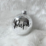 Load image into Gallery viewer, Karácsonyi gömbök - Névre szóló - 6cm - Ezüst