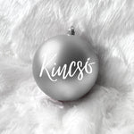 Load image into Gallery viewer, Karácsonyi gömbök - Névre szóló - 6cm - Ezüst