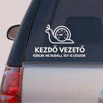 Load image into Gallery viewer, Autós matrica - Tanuló Vezető - Csiga Lassú