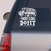 Autós matrica - Motivációs szöveg - Álmodd meg és valósítsd meg!