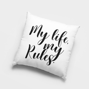 Párnahuzatra vasalható matrica - My life my rules