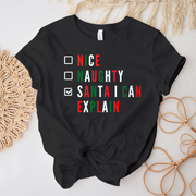 Karácsonyi póló - Check list - Fekete póló