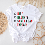 Karácsonyi póló - Check list - fehér