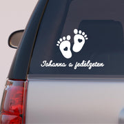 Autós matrica - SAJÁT NÉVVEL KÉRHETŐ - tappancsos