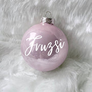 Karácsonyi gömbök - Világos Rózsaszín (8cm)