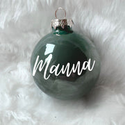 Karácsonyi gömbök - Névre szóló - 6cm - Menta