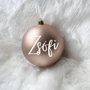 Óriás Névre szóló Karácsonyi gömbök - Pezsgő (10 cm)