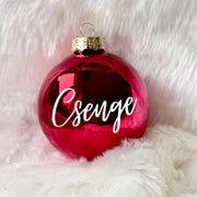 Karácsonyi gömbök - Piros (8cm)