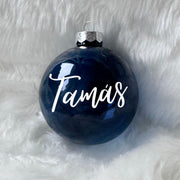 Karácsonyi gömbök - Névre szóló - 6cm - Kék