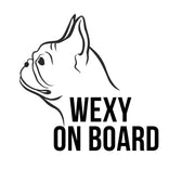 Autós kutyás matrica - SAJÁT NÉVVEL ÉS -FAJTA FIGURÁVAL