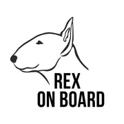 Autós kutyás matrica - SAJÁT NÉVVEL ÉS -FAJTA FIGURÁVAL