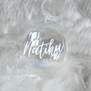 Karácsonyi gömbök - Átlátszó írisz (6cm)