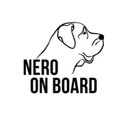 Autós kutyás matrica - SAJÁT NÉVVEL ÉS -FAJTA FIGURÁVAL