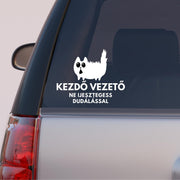 Autós matrica - Tanuló Vezető - macskás