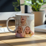 Load image into Gallery viewer, Fényképes Bögre – Egyedi Ajándék, Tele Emlékekkel! ☕ (4 képes középen kör)
