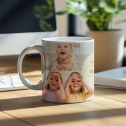 Fényképes Bögre – Egyedi Ajándék, Tele Emlékekkel! ☕ (4 képes középen kör)