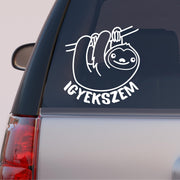 Autós matrica - Lajhár - Igyekszem