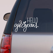 Autós matrica - Motivációs szöveg - Hello Gorgeous