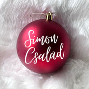 Óriás Névre szóló Karácsonyi gömbök - Piros (10 cm)