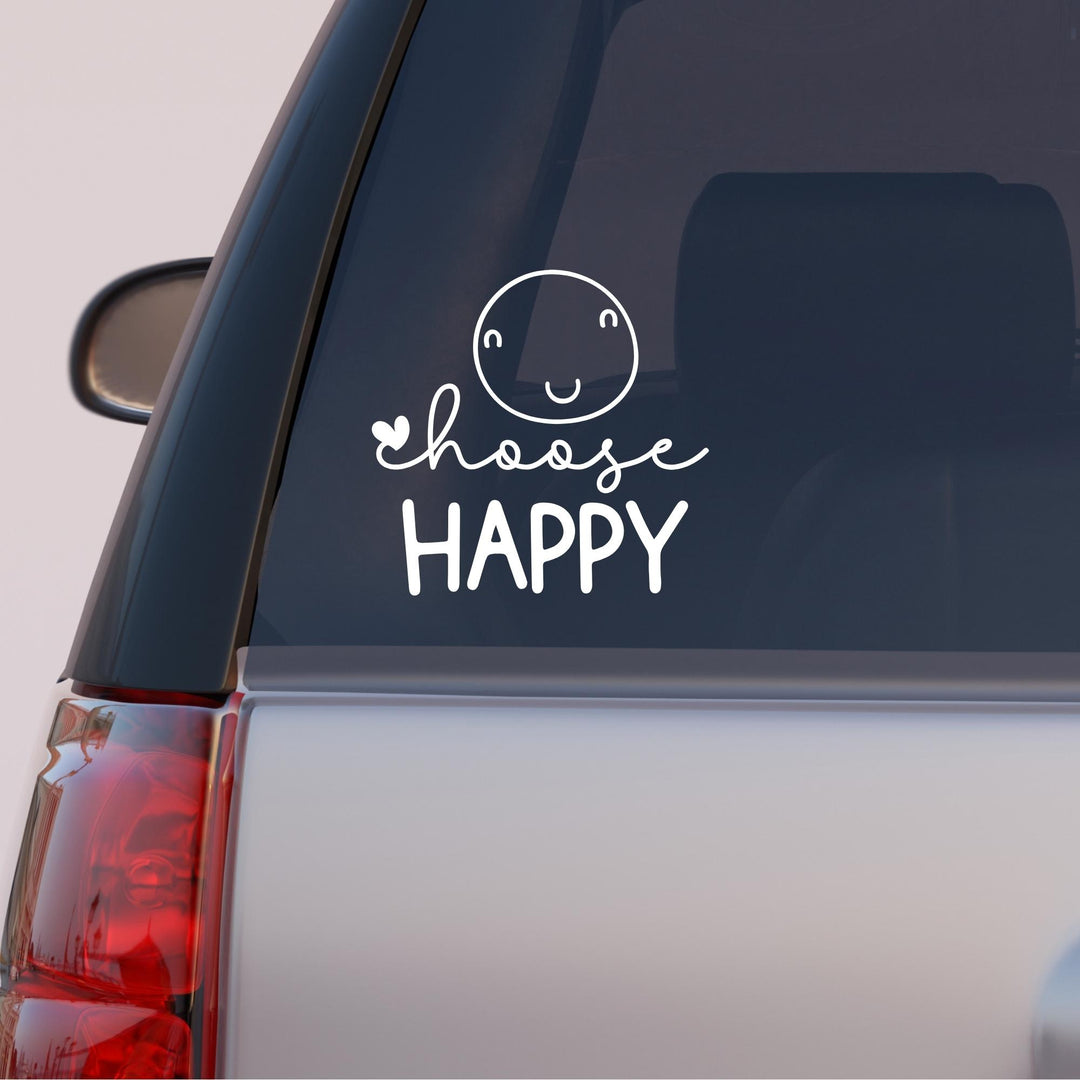 Autós matrica - Motivációs szöveg - Choose Happy