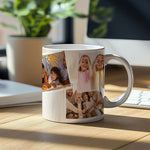 Load image into Gallery viewer, Fényképes Bögre – Egyedi Ajándék, Tele Emlékekkel! ☕ (6 képes, bézs)
