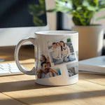 Load image into Gallery viewer, Fényképes Bögre – Egyedi Ajándék, Tele Emlékekkel! ☕ (6 képes, bézs)
