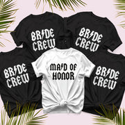 Lánybúcsús csapat pólók - BRIDE CREW - unisex fazon 5XL-ig